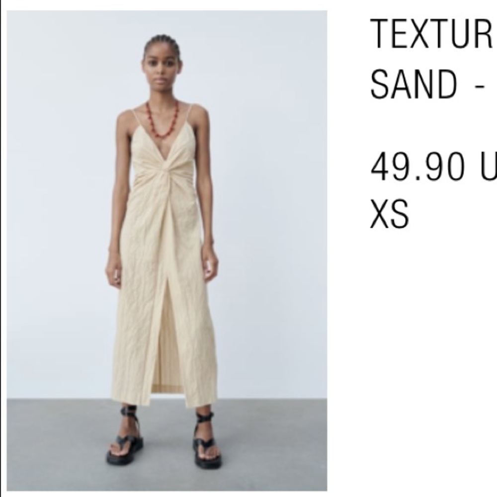 Zara Textured Knot Dress - BNWT - xs